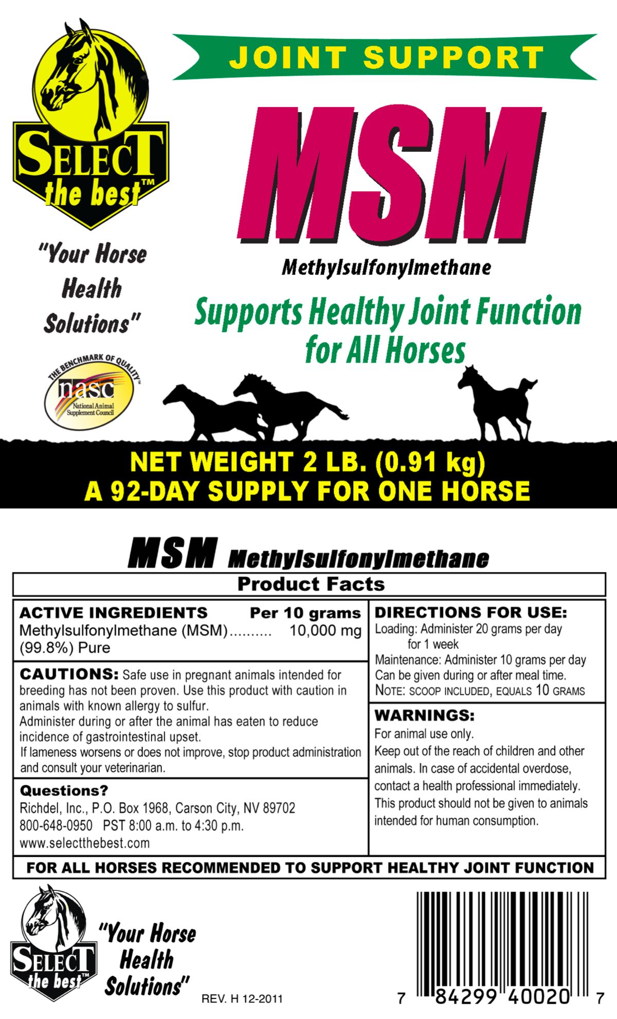 Select the Best MSM Joint Support